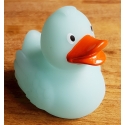 Badeend Ducky 7,5 cm DR glow in the dark blauw/groen