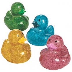 Rubber duck mini Glitter (per 4)  Mini ducks