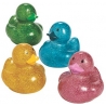 Rubber duck mini Glitter (per 4)