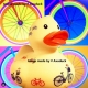 Badeend DUTCH DUCKY fiets 8 cm B  Dutch Ducky