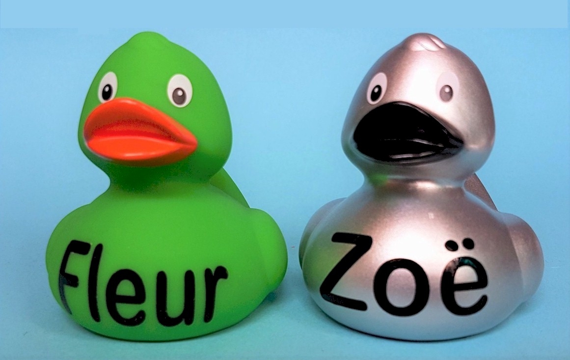Badeend Lime/ groen 8 cm B