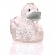 Badeend Ducky 7,5 cm DR glitter zilver  Overige kleuren
