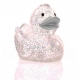 Badeend Ducky 7,5 cm DR glitter zilver  Overige kleuren