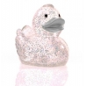 Badeend Ducky 7,5 cm DR glitter zilver