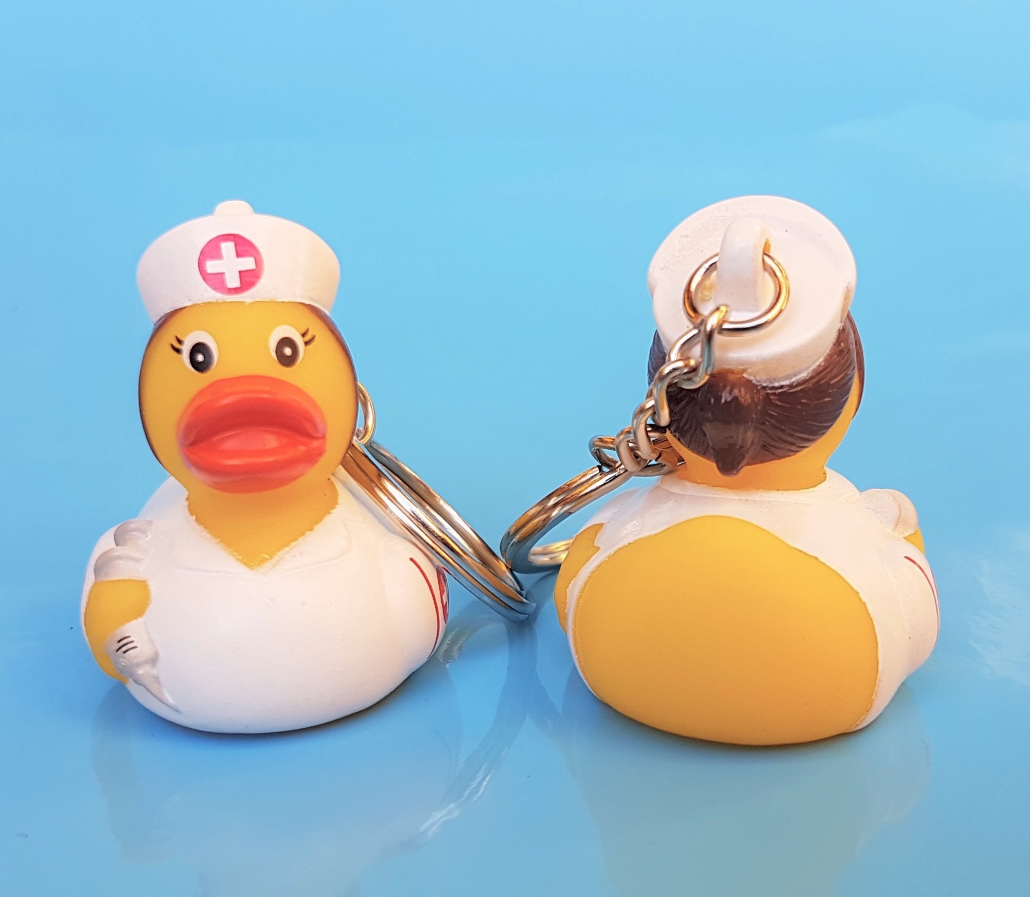 Keychain rubber duck Nurse