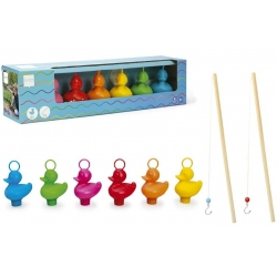 Satz von 6 enten mit haken und 2 angelrute  Kermisenten