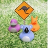 Rubber duck Australian animals (per 3)