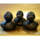 Rubberduck black gold bronze beak 8 cm B  Black