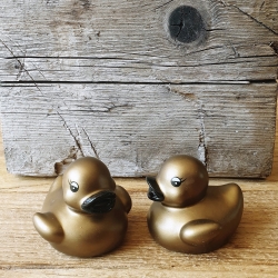 Rubber duck mini bronze B  Gold