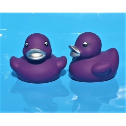 Rubber duck mini purple silver beak B  Other colors
