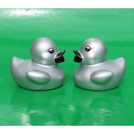 Gummie-ente mini mini Silber B 5 cm  Silber