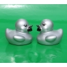 Gummie-ente mini mini Silber B 5 cm