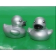 Rubber duck mini silver B 5 cm  Silver