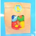 DUCKYbag  8 cm  red, yellow, green & blue 4 pieces 4 pieces