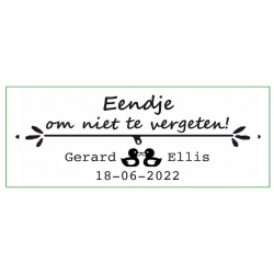 Rectangle label wedding Eendje om niet te vergeten! (25 pieces)  Labels &  pers. message