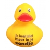 DUCKY TALK   Je bent niet meer in je eendje