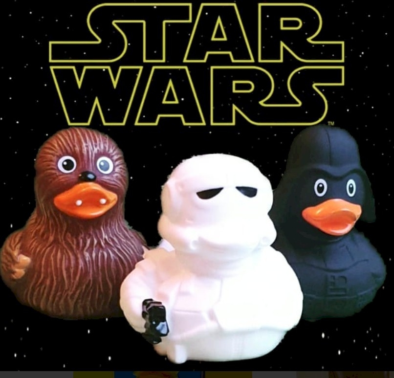 Rubber duck Black Star-- Star Wars LILALU
