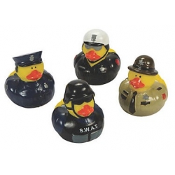 Rubber duck mini police (per 4)  Mini ducks