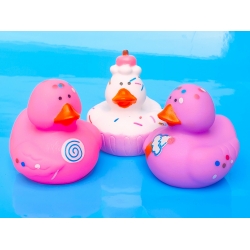 Badeend mini cupcake/snoep (per 3)  Mini eendjes