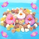 Badeend mini cupcake/snoep (per 3)  Mini eendjes