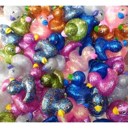 Set van 500 Glitter badeendjes B  Mini eendjes