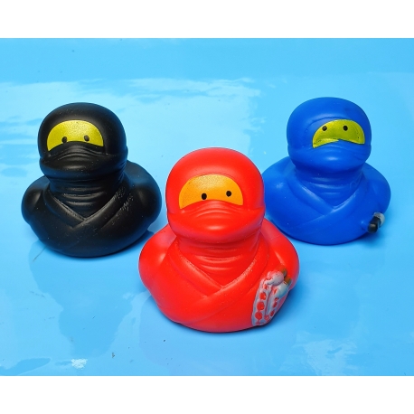 Rubber duck mini Ninja  (per 3)  Mini ducks