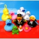 Rubberduck white with silver beak 8.5 cm B  White