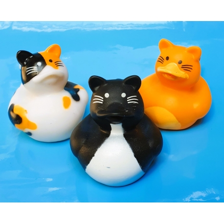 Rubber duck mini cat (per 3)  Mini ducks
