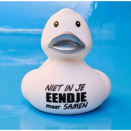 DUCKY TALK Niet in je eendje maar samen  Enten mit tekst