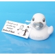 Gummi-ente JUST MARRIED silber  Silber