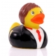 Badeend bruidspaar D kado met hart confetti  Kadoset enz