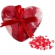 Badeend bruidspaar D kado met hart confetti  Kadoset enz